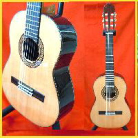レキントギター　小型ギター　ミニギター最高級 総単板スペイン製【表板シダー】 専用ギターハードケースセット