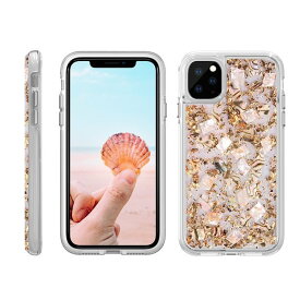 For New iPhone2019 5.8/6.1/6.5inch 押し貝柄Soft TPUケースドライフラワー 本物の貝柄 透明 ソフトケース iPhoneケース カバー 携帯ケース 携帯カバー
