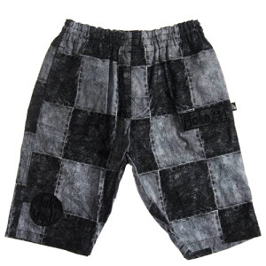 【60%OFFセール】FLAKE フレイク 150-160cm タイダイ柄ブロックチェックSHORT PANTS ブラック メール便OK 150cm/160cm 春夏 20p120子供服 ハーフパンツ SALE SALE