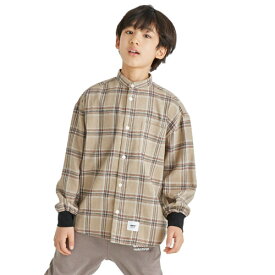 40%OFFセール SALE ジェネレーター 子供服 長袖シャツ 110-160 GENERATOR バンドカラーシャツ ベージュ 2023秋冬 AW メール便OK キッズ ジュニア 子ども服 男女兼用 M(110-120)/L(130-140)/XL(150-160) kids junior