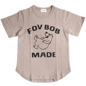 フォブ 子ども服 半袖シャツ 90cm-130cm FOV F/B KUMA ラウンドTシャツ グレージュ メール便OK 2024春夏 90cm/100cm/110cm/120cm/130cm FOVBOB フォブボブ ベビー キッズ ベビー服 子ども服 男女兼用 ユニセックス 男子 女子 新作