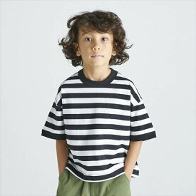 フォブ 子ども服 半袖Tシャツ 110cm-160cm FOV ボーダー リンガーTシャツ ブラック メール便OK 2024春夏 M(110cm-120cm)/L(130cm-140cm)/XL(150cm-160cm) キッズ ジュニア 子供服 男女兼用 ユニセックス 新作