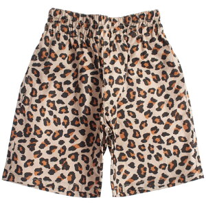 40%OFFセール SALE メイクユアデイ 子ども服 150cm/160cm MAKE YOUR DAY アートな総柄ワイドハーフパンツ ベージュ レオパード メール便OK 2024春夏 150cm/160cm 子供服 キッズ ジュニア 男女兼用