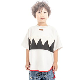 50%OFF SALE セール MOL モル 90-150cm fang T-shirt ファング 半袖Tシャツ オフホワイト メール便OK S(90cm-105cm)/M(105cm-120cm)/M(105cm-120cm)/L(120cm-135cm)/LL(135cm-150cm) mol22ssts08 子供服 ママと親子お揃いコーデも