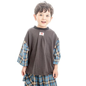 50%OFF SALE セール MOL モル 90-150cm classic check shirts-T クラシックチェックシャツT ブルー メール便OK S(90cm-105cm)/M(105cm-120cm)/M(105cm-120cm)/L(120cm-135cm)/LL(135cm-150cm) Tシャツ 子供服 ママと親子お揃いコーデも