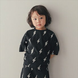 ニコフラート 子ども服 半袖Tシャツ 90cm-140cm nicohrat 稲妻Tシャツ ブラック 2024春夏 メール便OK 90cm/100cm/110cm/120cm/130cm/140cm 子供服 ベビー服 キッズ kids baby 新作 240106