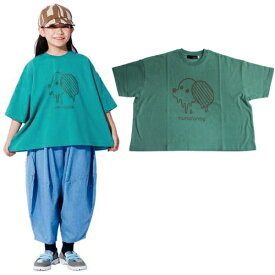 ヌヌフォルム 子ども服 半袖Tシャツ 95cm-145cm nunuforme とろけるinuinuT グリーン メール便OK 2024春夏 95cm/105cm/115cm/125cm/135cm/145cm キッズ 子供服 kids junior 新作 nt21-008