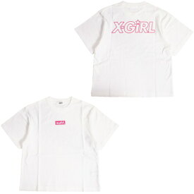 X-girl Stages 子ども服 Tシャツ 80-140cm エックスガールステージス ボックスロゴ半袖Tシャツ オフホワイト メール便OK 2024春夏 80cm/90cm/100cm/110cm/120cm/130cm/140cm XGIRL エックスガール キッズ ベビー服 子供服 新作