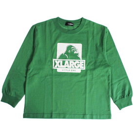 エクストララージ キッズ 子供服 ロンTシャツ 80-140cm XLARGE KIDS ベーシックゴリラ長袖Tシャツ グリーン メール便OK X-LARGE ベビー服 キッズ 子ども服 80cm/90cm/100cm/110cm/120cm/130cm/140cm 9433229