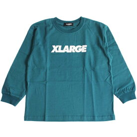 エクストララージ キッズ 子供服 ロンT 80-140cm XLARGE KIDS ベーシックロゴ長袖Tシャツ グリーン メール便OK X-LARGE ベビー服 キッズ 子ども服 80cm/90cm/100cm/110cm/120cm/130cm/140cm 9434217