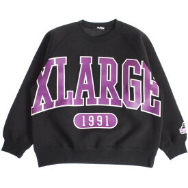 35%OFFセール SALE エクストララージ キッズ 子供服 80-140cm XLARGE KIDS ビッグロゴトレーナー クロ 2023秋冬 メール便不可 X-LARGE スウェット ベビー服 キッズ 子ども服