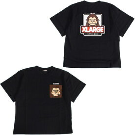 エクストララージ キッズ 子ども服 Tシャツ 80-140cm XLARGE KIDS ファニーゴリラ背面プリント半袖Tシャツ クロ メール便OK 2024春夏 80cm/90cm/100cm/110cm/120cm/130cm/140cm X-LARGE KIDS エクストララージキッズ ベビー服 キッズ 新作