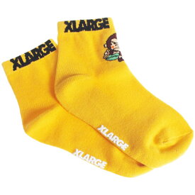 エクストララージ キッズ 子ども用 靴下 13-21cm XLARGE KIDS サーフファニーゴリラミドル丈ソックス キイロ メール便OK X-LARGE KIDS 子ども服 子供服 男の子 女の子 男女兼用 13cm-15cm/15cm-17cm/17cm-19cm/19cm-21cm baby kids