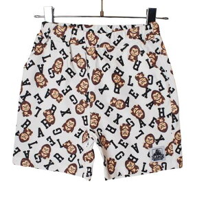 35%OFFセール SALE エクストララージ キッズ 子ども服 80-140cm XLARGE KIDS 総柄ファニーゴリラショートパンツ シロ ホワイト メール便OK 2025春夏 ハーフパンツ ショーツ X-LARGE KIDS エクストララージ