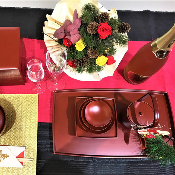 楽天市場】【取寄品】 手塗うるし 胴張屠蘇器揃 朱屠蘇器セット 漆器 