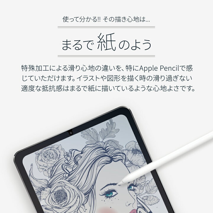 楽天市場 画面保護フィルム Ipad Mini 第6世代 ペーパーライクフィルム マットタイプ Apple Pencilで紙のような描き心地 メール便送料無料 オウルテックダイレクト