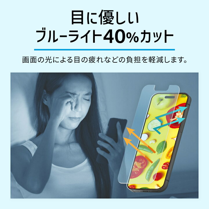楽天市場】アベル製 干渉ゼロ 液晶画面 保護 ガラス フィルム ブルー 