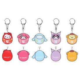 【新商品】 SANRIO CHARACTERS アクリル キーホルダー 達磨 だるま ハローキティ マイメロディ シナモロール クロミ ポムポムプリン サンリオキャラクターズ コラボ コスチューム