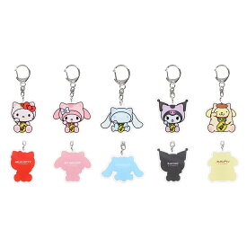 【新商品】 SANRIO CHARACTERS アクリル キーホルダー 招き猫 ネコ ハローキティ マイメロディ シナモロール クロミ ポムポムプリン サンリオキャラクターズ コラボ コスチューム