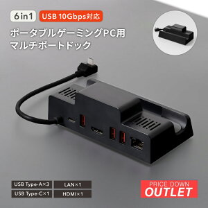 ��1/19���ׁ� �y�A�E�g���b�g���i�z USB Type-A×3 USB Type-C×1 LAN×1 HDMI×1 �|�[�^�u���Q�[�~���OPC�p �}���`�|�[�g�h�b�N USB 10Gbps�Ή�