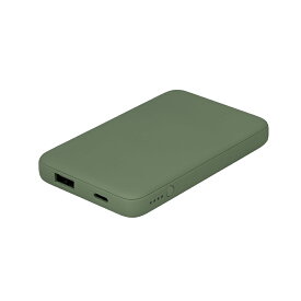 小型軽量モバイルバッテリー 5000mAh USB Type-C入出力＋ USB Type-A出力 USB Type-Cケーブル付属 アースカラー 【WEB限定モデル】