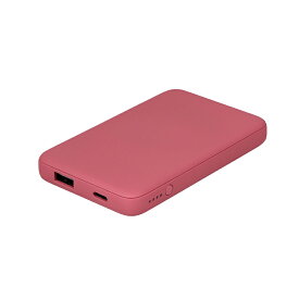 小型軽量モバイルバッテリー 5000mAh USB Type-C入出力＋ USB Type-A出力 USB Type-Cケーブル付属 アースカラー 【WEB限定モデル】