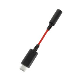 オーディオ変換アダプター USB Type-C → Φ3.5mmミニジャック 9cm 超タフ ブラック デジタル対応 DAC 2年保証 メール便送料無料
