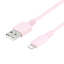 【最大600円OFFクーポン配布中！7/11 9:59まで】 ★6/13 再入荷/人気商品★ 【アウトレット商品】 やわらかく断線に強い 耐屈曲1.5万回 USB Type-A to Lightningケーブル 1.2m 2.0m 3.0m ホワイト ライトピンク