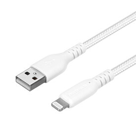 超タフ ストロングケーブル iPhone USB Type-A to Lightning 2.4A 急速充電対応 データ転送 シリコンケーブルバンド付き 0.5m 1.0m 1.5m 2.0m 3.0m