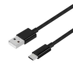 【新商品】 USB Type-A to C ブレイデッドケーブル 充電ケーブル 耐屈曲1万回 3A 急速充電 データ転送 0.7m 1.2m 2.0m ブラック ホワイト 1年保証 送料無料