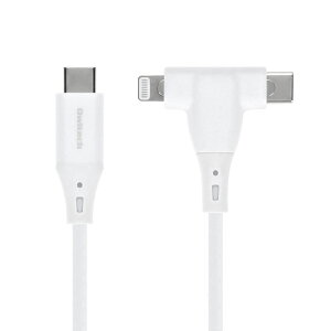 11/14ׁ yAEgbgiz USB Type-C to C / Lightning 2in1 炩ł܂ɂ VRP[u PD60W[d f[^] 1m 2m