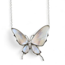[スルコウスキーモルフォ] 本物の蝶の翅 舞い飛ぶ蝶 ネックレス [Psyche/現品] [zps031r-sul]