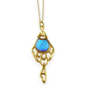 [ゼフィリティスモルフォ] 本物の蝶の翅 下翅デザインネックレス(小) [Psyche/現品] [zps095g-zep]