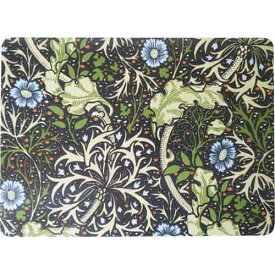 Costomworks 英国製 ウィリアムモリス ティーマット ハードティーマット 撥水 (28.3cm×20.6cm) Morris Design Oxford ミニプレイスマットミニランチョンマット プレースマット プレイスマット テーブルマット ランチマット マット おしゃれ 花 花柄 総柄 Seaweed　TMCM66