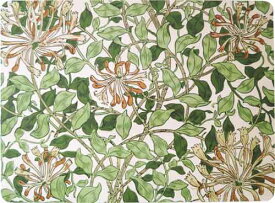 Customworks 英国製 ウィリアムモリス ラージプレイスマット ランチョンマット ハード 撥水 (36×27cm) Morris Design Oxford プレースマット ハード プレイスマット テーブルマット ランチマット マット おしゃれ ギフト 花 花柄 Honeysuckle　LTM61