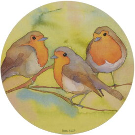 Emma Ball 英国製 ラウンドプレイスマット ランチョンマット ハード 撥水 28cm プレースマット ハード プレイスマット テーブルマット ランチマット マット かわいい おしゃれ プレゼント ギフト イギリス 雑貨 インテリア Robins　EBRTM01
