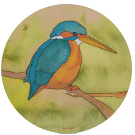 Emma Ball 英国製 ラウンドプレイスマット ランチョンマット ハード 撥水 28cm プレースマット ハード プレイスマット テーブルマット ランチマット マット かわいい おしゃれ プレゼント ギフト イギリス 雑貨 インテリア Kingfisher　EBRTM02