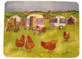 Emma Ball 英国製 ティーマット ハードティーマット 撥水 (29×21.5cm) ミニプレイスマットミニランチョンマット プレースマット ハード プレイスマット テーブルマット ランチマット マット かわいい おしゃれ プレゼント ギフト Glamping　EBTM05