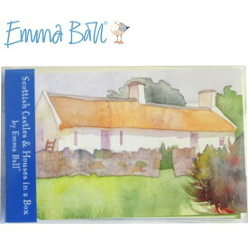Emma Ball カードセット 10枚入り 封筒付 メッセージカード イギリス 水彩画 可愛い かわいい おしゃれ プレゼント ギフト Scottish Castles & Houses EBMCP45