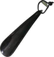 Abbeyhorn 英国製 高級天然牛角 ハンドメイド 靴べら [約20cm] 革タッセル付き くつべら シューホーン お…