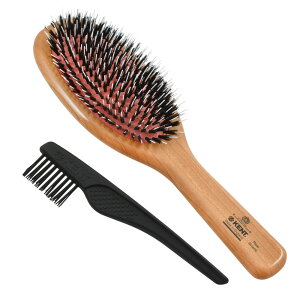 【SALE】【公式】GB KENT (ケントブラシ) ブリッスル&ピン ゴムクッションヘアブラシ NAT5 英国王室御用達 高級豚毛