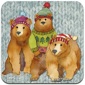 Emma Ball p R[X^[ [10cm×10cm]  CeAG Lb`G  킢  v[g Mtg Three Woolly Bears Bears EBCW133