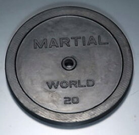 マーシャルワールド（MARTIAL　WORLD）　【送料別途　説明欄に記載】PLATE　ラバープレート穴径28mm　20.0kg