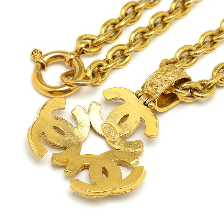 楽天市場】【中古】シャネル ネックレス トリプルココマーク 