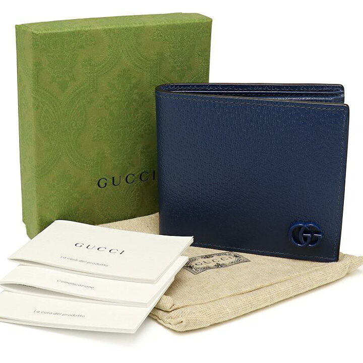 楽天市場】【新品】未使用 グッチ GGマーモント 二つ折り財布 428725  