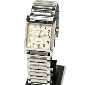 【中古】新品同様 ティファニー 1837 メイカーズ27mm スクエア ウォッチ 67460677 直営店購入品 メンズ 腕時計 TIFFANY＆Co.