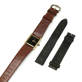 【中古】カルティエ マストタンク ヴェルメイユ SM 925 手巻き アンティーク レディース 腕時計 Cartier