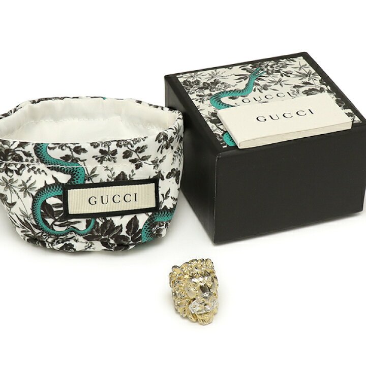 楽天市場】【中古】グッチ ライオンヘッド リング クリスタル 16号  