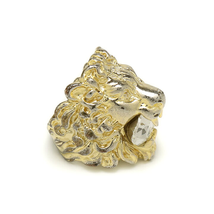 楽天市場】【中古】グッチ ライオンヘッド リング クリスタル 16号  