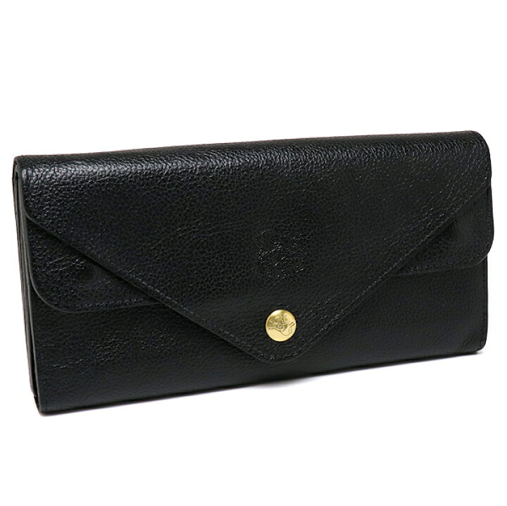 楽天市場】【中古】美品 イルビゾンテ 三つ折り長財布 レザー ブラック  